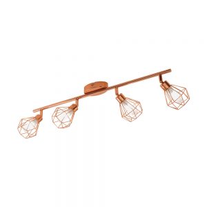 Plafoniera EGLO ZAPATA 95548 - G9 4X3W - Sticla satinata - Cupru