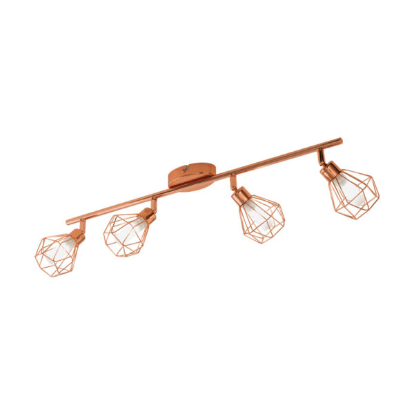 Plafoniera EGLO ZAPATA 95548 - G9 4X3W - Sticla satinata - Cupru