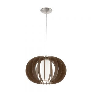 Pendul EGLO STELLATO 3 95591 - E27 1X60W D400mm - Maro - Alb
