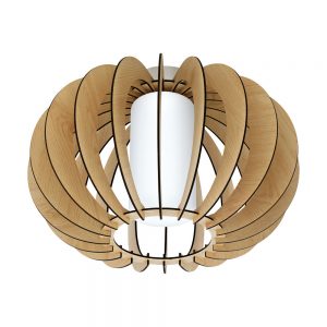 Plafoniera EGLO STELLATO 1 95597 - E27 1X60W D400mm - Lemn - Sticla - Nichel Mat