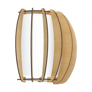 Aplica EGLO STELLATO 1 95602 - E27 1X60W - Sticla - Lemn - Alb