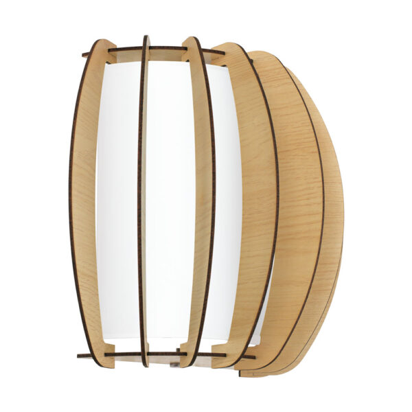 Aplica EGLO STELLATO 1 95602 - E27 1X60W - Sticla - Lemn - Alb