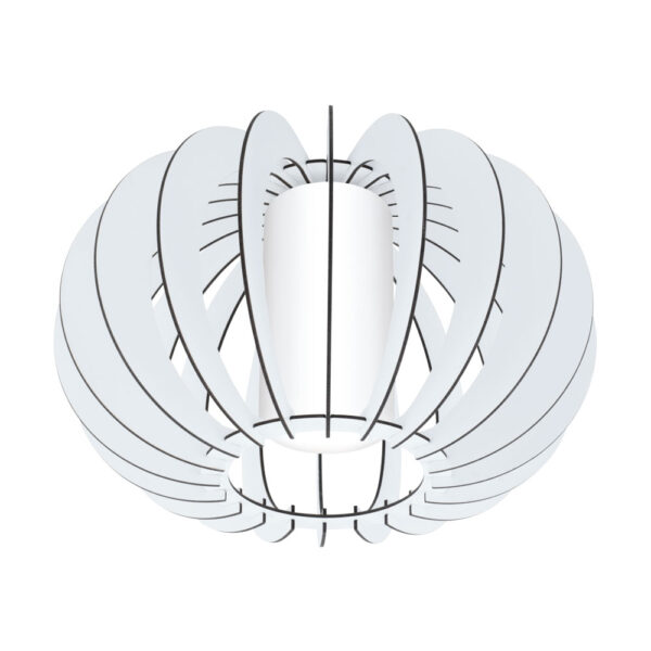 Plafoniera EGLO STELLATO 2 95605 - E27 1X60W D400mm - Lemn - Sticla - Alb
