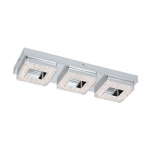 Plafoniera EGLO FRADELO 95656 - LED 3X4W 1200lm 3000K - Cristal - Crom - Transparent