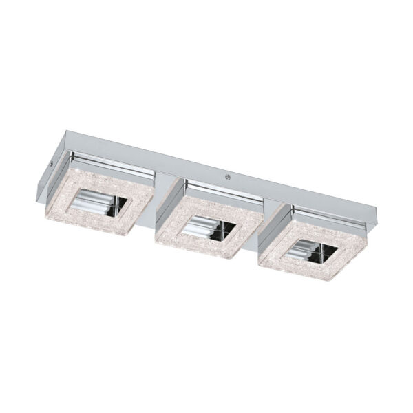 Plafoniera EGLO FRADELO 95656 - LED 3X4W 1200lm 3000K - Cristal - Crom - Transparent