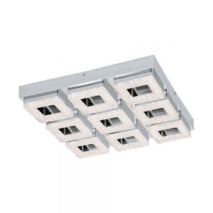 Plafoniera EGLO FRADELO 95658 - LED 9X4W 3600lm 3000K - Cristal - Crom - Transparent