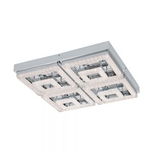 Plafoniera EGLO FRADELO 95661 - LED 48W 5000lm 3000K - Cristal - Crom - Transparent