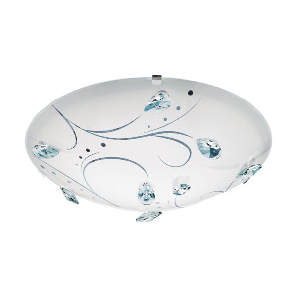 Plafoniera EGLO SORRENTA 1 95689 - LED 16W 1500lm 4000K D315mm - Cristal - Alb - Transparent