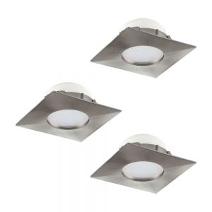 Spoturi iluminat Set 3Xled-Einbauspot 78X78 Nickel-M-Star Eglo 95803