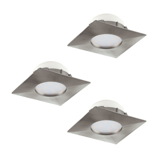 Spoturi iluminat Set 3Xled-Einbauspot 78X78 Nickel-M-Star Eglo 95803