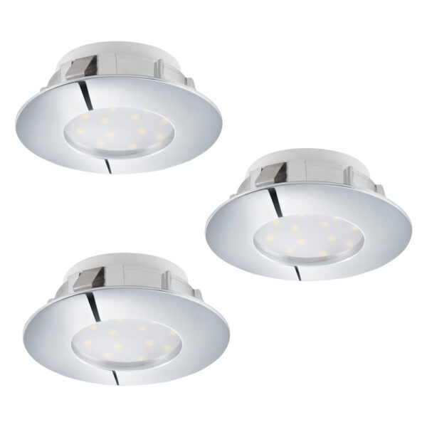 Spoturi iluminat Set 3Xled-Einbauspot D78 Chrom Starr Eglo 95808