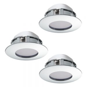 Set 3 spoturi incastrate EGLO PINEDA 95822 - LED 3X6W 1500lm 3000K IP20;IP44 D78mm