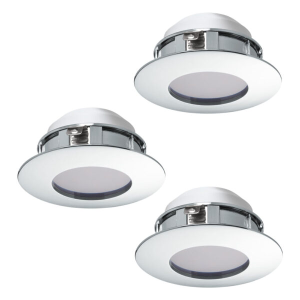 Set 3 spoturi incastrate EGLO PINEDA 95822 - LED 3X6W 1500lm 3000K IP20;IP44 D78mm