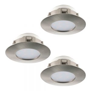 Set 3 spoturi incastrate EGLO PINEDA 95823 - LED 3X6W 1500lm 3000K IP20;IP44 D78mm