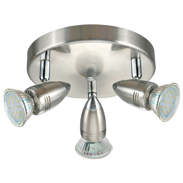 Plafoniera EGLO MAGNUM LED 95824 - GU10 3X3W D180mm - Otel - Nichel Mat - Crom