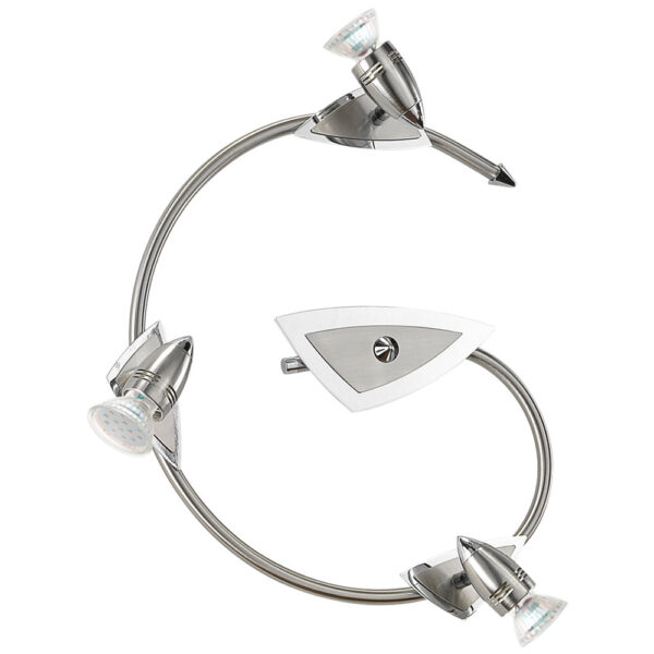Spoturi iluminat Ls-G-3 Gu10 Nickel-Matt-Chrom 'Wave Led' Eglo 95827