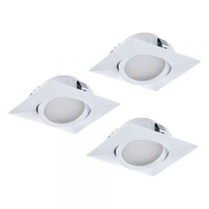Set 3 spoturi incastrate EGLO PINEDA 95844 - LED 3X6W 1500lm 3000K
