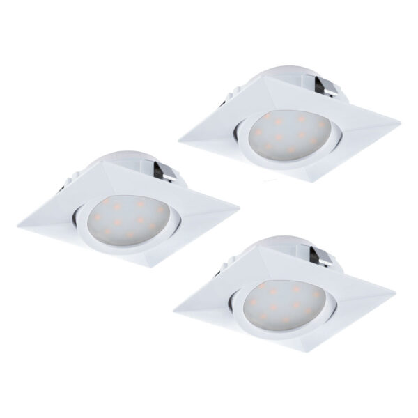 Set 3 spoturi incastrate EGLO PINEDA 95844 - LED 3X6W 1500lm 3000K