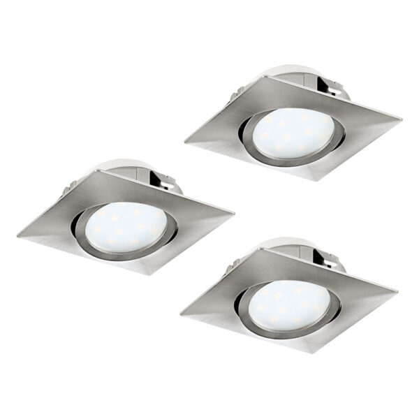Set 3 spoturi incastrate EGLO PINEDA 95846 - LED 3X6W 1500lm 3000K