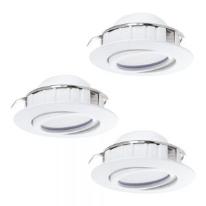 Set 3 spoturi incastrate EGLO PINEDA 95851 - LED 3X6W 1500lm 3000K D84mm