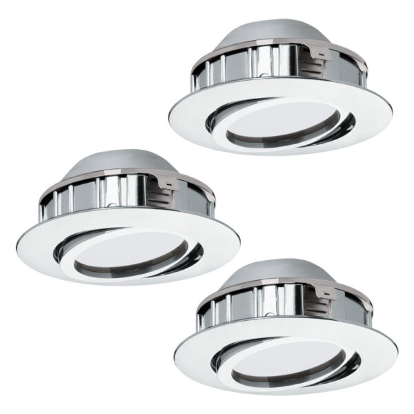 Set 3 spoturi incastrate EGLO PINEDA 95852 - LED 3X6W 1500lm 3000K D84mm