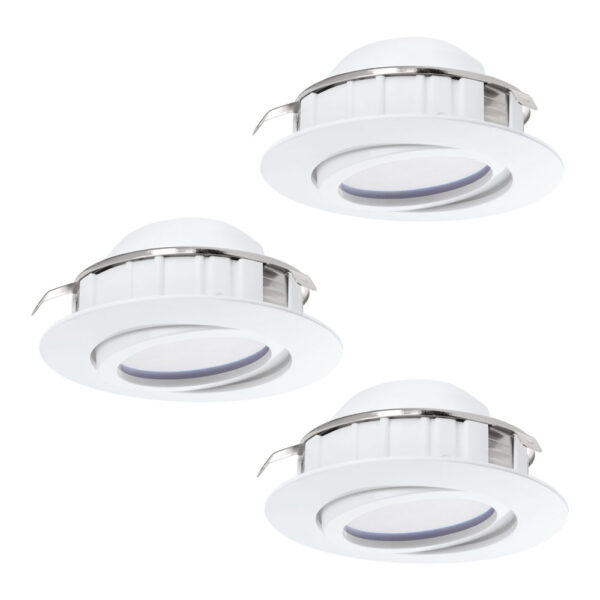 Set 3 spoturi incastrate EGLO PINEDA 95857 - LED 3X6W 1500lm 3000K D84mm