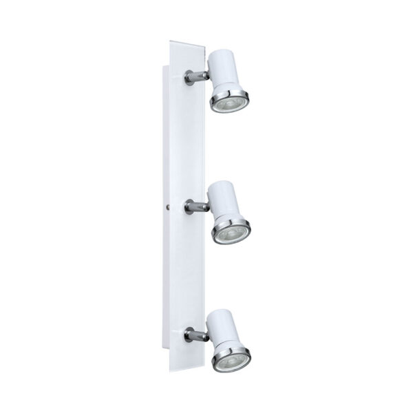 Aplica baie EGLO TAMARA 1 95994 - GU10 3X3.3W IP44 - Sticla - Otel - Alb - Crom