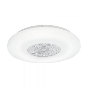 Plafoniera EGLO CAPASSO 1 96026 - LED 24W 2600lm 3000K D400mm - Otel - Crom - Alb