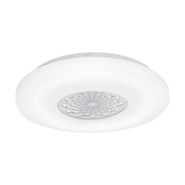 Plafoniera EGLO CAPASSO 1 96026 - LED 24W 2600lm 3000K D400mm - Otel - Crom - Alb
