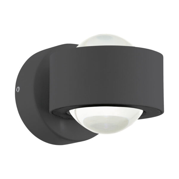 Aplica EGLO ONO 2 96049 - LED 2X2.5W 460lm 3000K - Aluminiu - Transparent