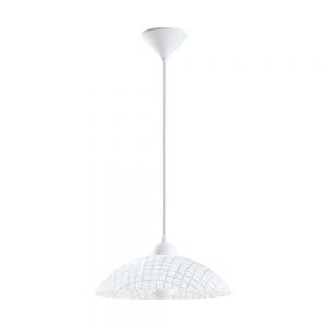 Pendul EGLO VETRO 96069 - E27 1X60W D350mm - Alb - Transparent