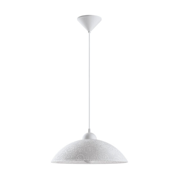 Pendul EGLO VETRO 96071 - E27 1X60W D350mm - Alb - Transparent