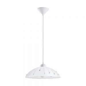 Pendul cristal EGLO VETRO 96073 - E27 1X60W D350mm - Transparent - Alb