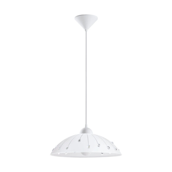 Pendul cristal EGLO VETRO 96073 - E27 1X60W D350mm - Transparent - Alb