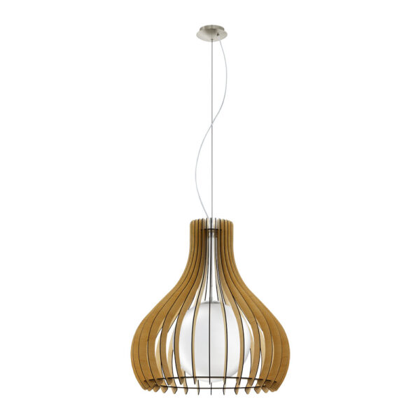 Pendul EGLO TINDORI 96215 - E27 1X60W D600mm - Alb - Artar
