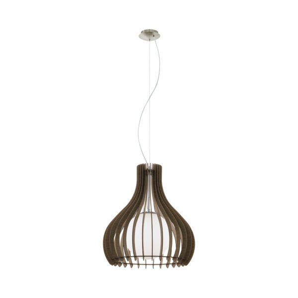 Pendul EGLO TINDORI 96217 - E27 1X60W D500mm - Alb - Maro