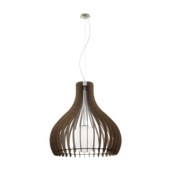 Pendul EGLO TINDORI 96219 - E27 1X60W D800mm - Maro - Alb