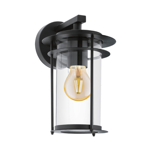 Aplica exterior EGLO VALDEO 96239 - E27 1X60W IP44 - Sticla - Negru