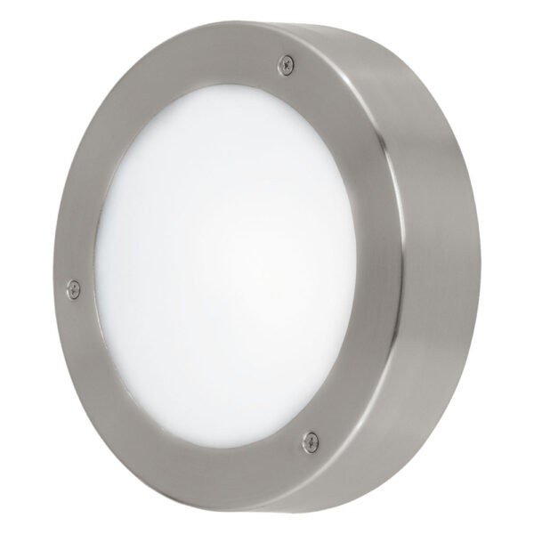 Plafoniera exterior EGLO VENTO 2 96365 - LED 1X5.4W 410lm 3000K IP44 D185mm - Inox - Alb