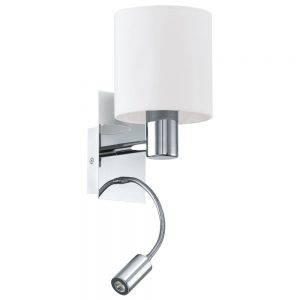 Aplica EGLO HALVA 96476 - E27;LED 1X40W;1X3.5W 380lm 3000K - Textil - Bej