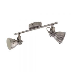 Plafoniera EGLO SERAS 96553 - GU10 2X3.3W - Otel - Nichel Antichizat - Crem