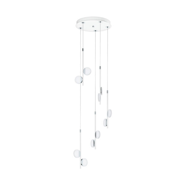 Lustra EGLO OLINDRA 96932 - LED 10X2.2W 2500lm 3000K D370mm - Otel - Satinat