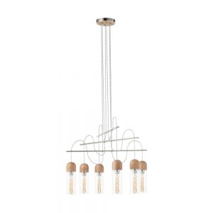 Corpuri de iluminat interior Hl-6 Nickel-Eiche-Optik-Klar 'Zacharo 1' Eglo 96946