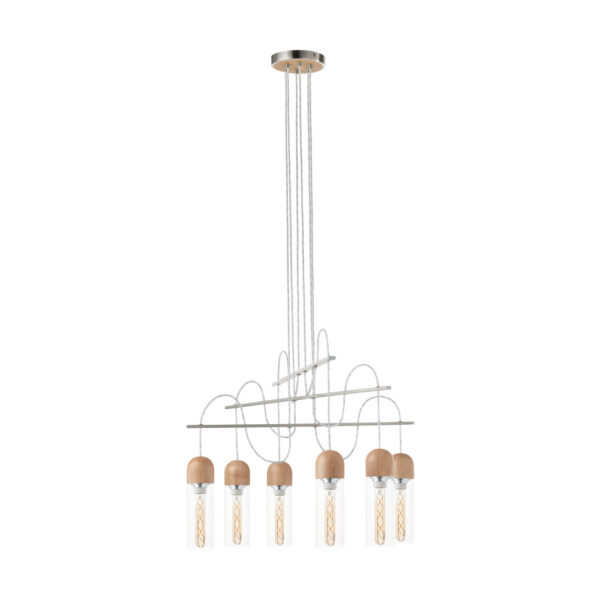 Corpuri de iluminat interior Hl-6 Nickel-Eiche-Optik-Klar 'Zacharo 1' Eglo 96946