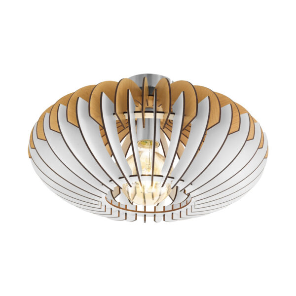 Plafoniera EGLO SOTOS 96961 - E27 1X60W D400mm - Lemn - Natur - Alb