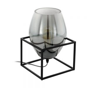 Veioza EGLO OLIVAL 1 97209 - E27 1X40W - Sticla - Negru