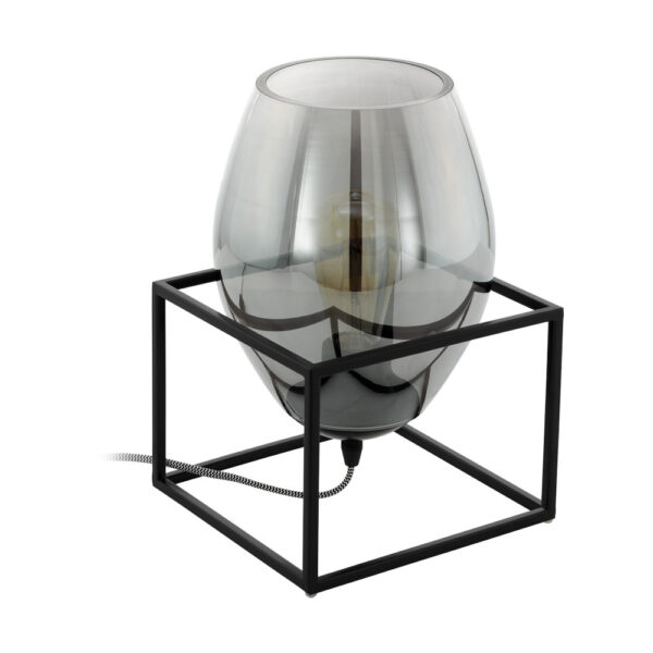 Veioza EGLO OLIVAL 1 97209 - E27 1X40W - Sticla - Negru