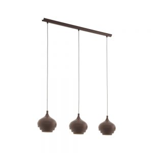 Lustra EGLO CAMBORNE 97216 - E27 3X60W - Otel - Crem - Maro