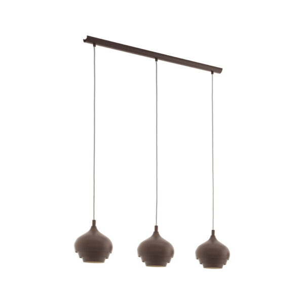 Lustra EGLO CAMBORNE 97216 - E27 3X60W - Otel - Crem - Maro