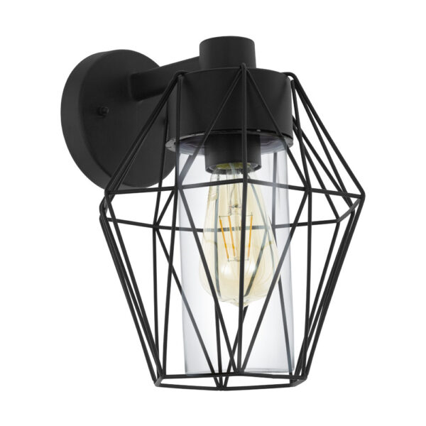Aplica exterior EGLO CANOVE 97226 - E27 1X60W IP44 - Sticla - Negru